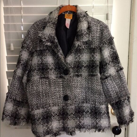 Ruby Rd Fully Lined Black and White Jacket Sz 16 - Picture 1 of 8